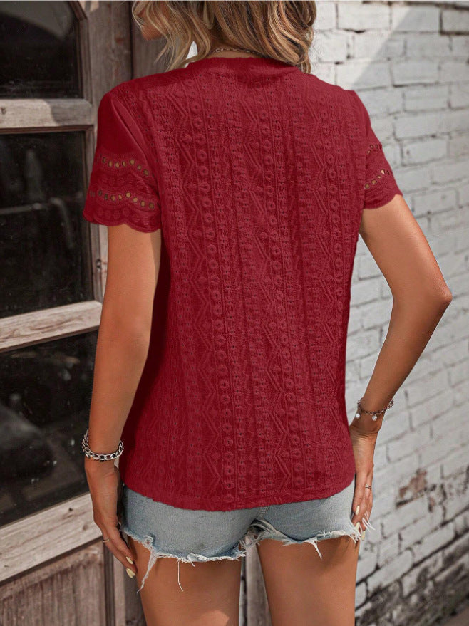 Damernas luftiga blus med broderi Eva Jonsson-Eva Jonsson