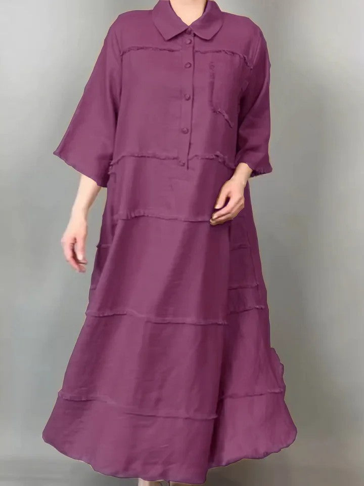 Damernas luftiga maxiklänning med eleganta volanger Eva Jonsson-Eva Jonsson