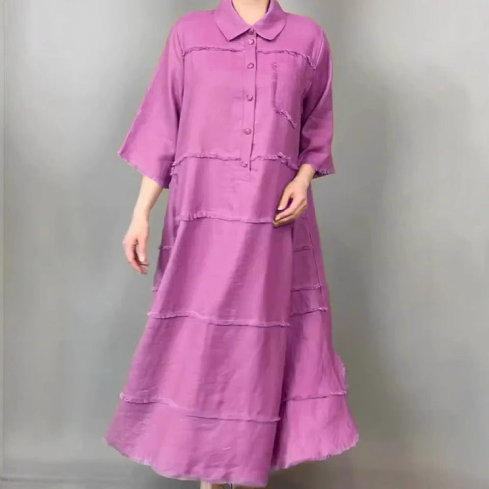 Damernas luftiga maxiklänning med eleganta volanger Eva Jonsson-Eva Jonsson