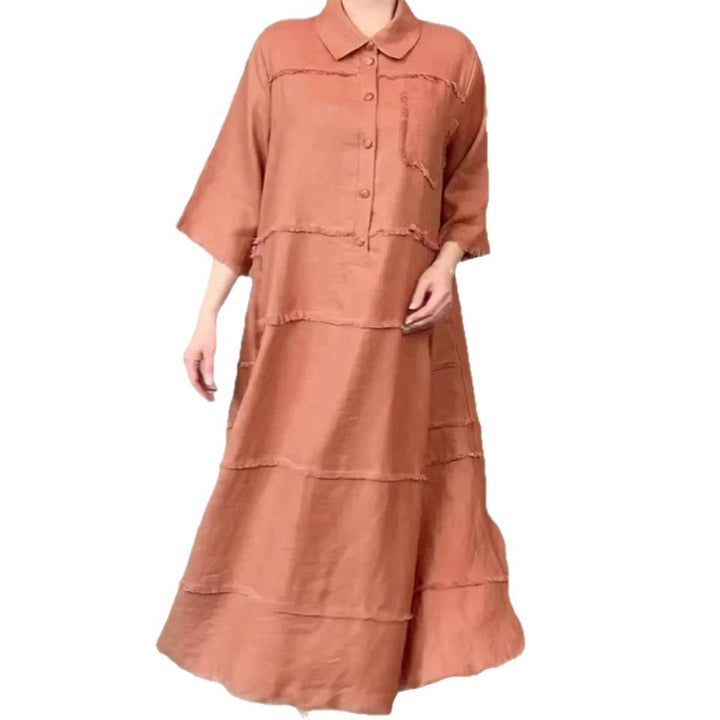 Damernas luftiga maxiklänning med eleganta volanger Eva Jonsson-Eva Jonsson