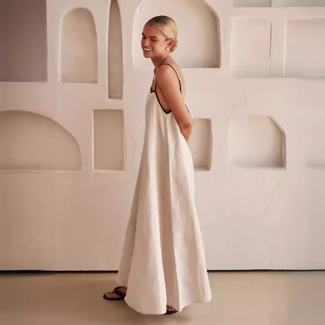 Damernas luftiga maxiklänning med fina axelband och bekymmerslös skärning Eva Jonsson-Eva Jonsson