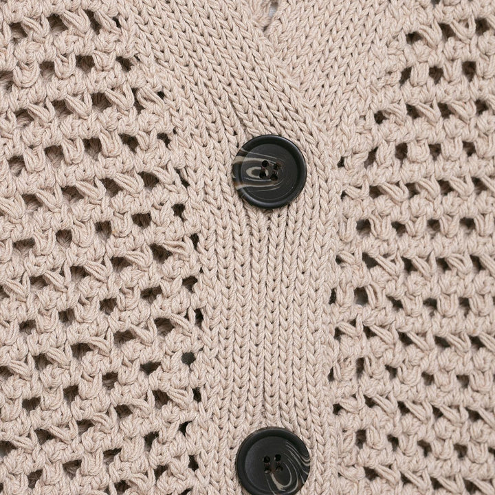 Damernas luftiga stickad väst Eva Jonsson-Eva Jonsson