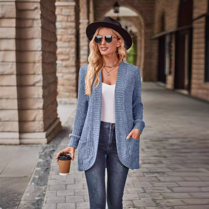 Damernas lyxiga kofta med långa ärmar Eva Jonsson-Eva Jonsson