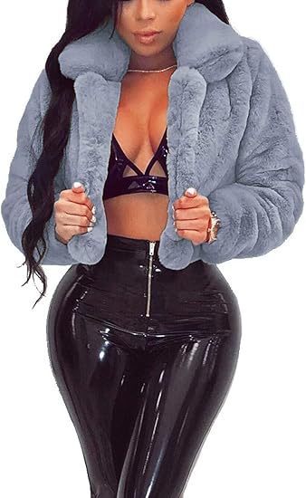 Damernas lyxiga konstpälsjacka i elegant cropped-design Eva Jonsson-Eva Jonsson