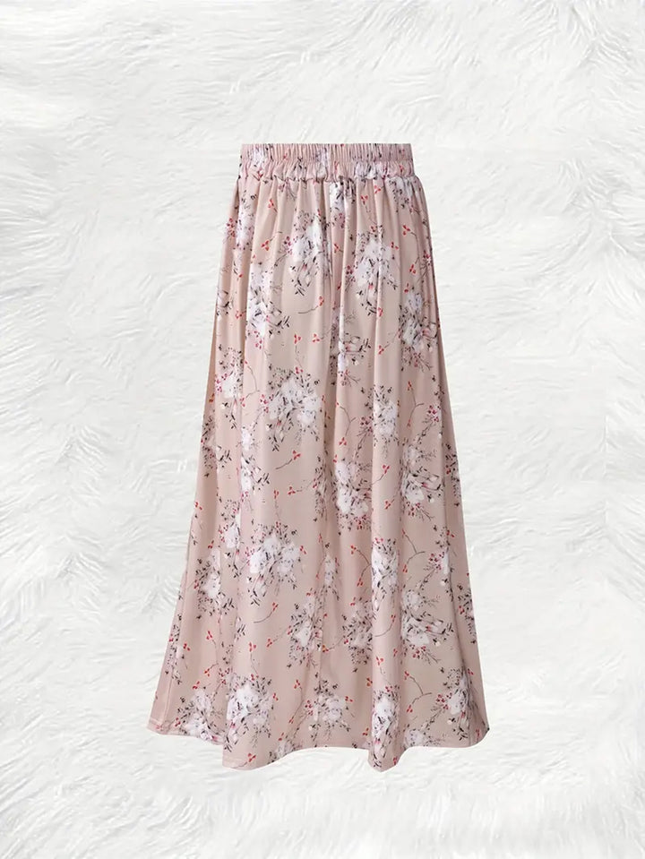 Damernas maxikjol med blommönster och elastisk midja Eva Jonsson-Eva Jonsson