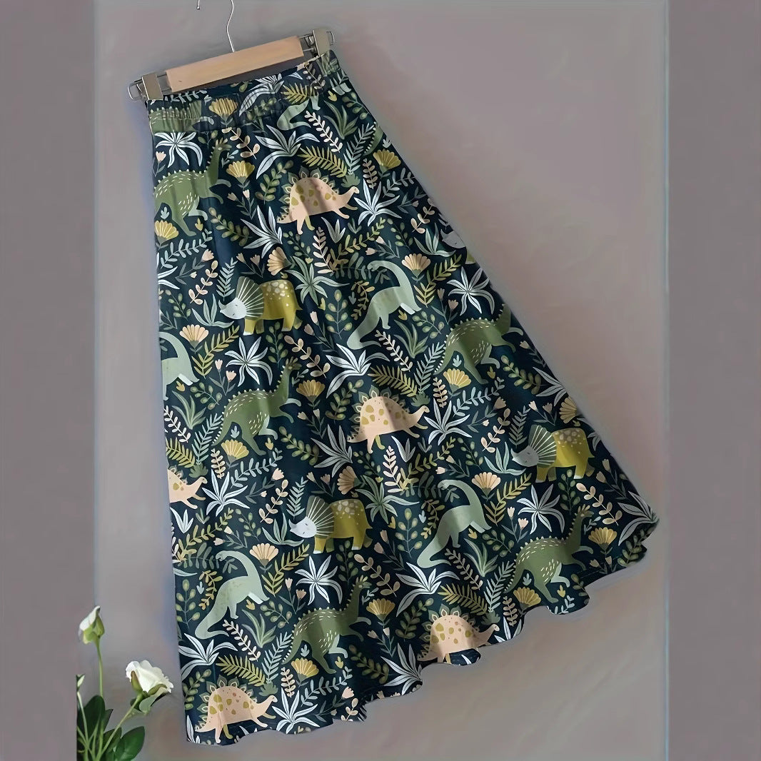 Damernas maxikjol med blommönster och elastisk midja Eva Jonsson-Eva Jonsson