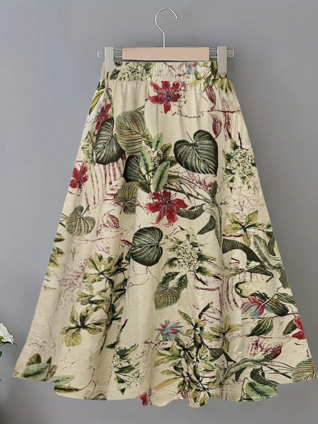 Damernas maxikjol med blommönster och elastisk midja Eva Jonsson-Eva Jonsson