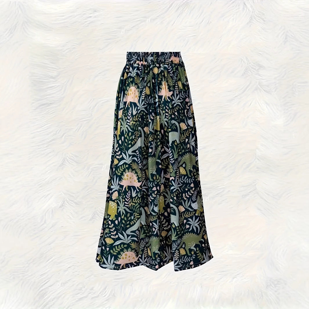 Damernas maxikjol med blommönster och elastisk midja Eva Jonsson-Eva Jonsson