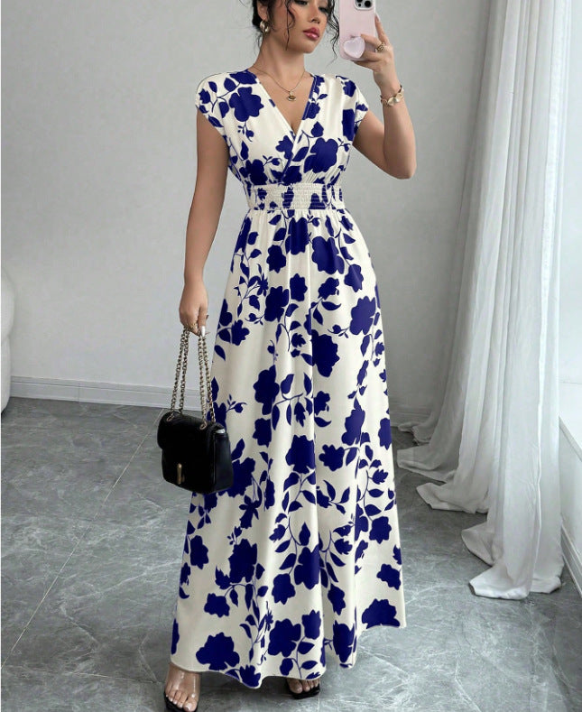 Damernas maxiklänning med blommönster Eva Jonsson-Eva Jonsson