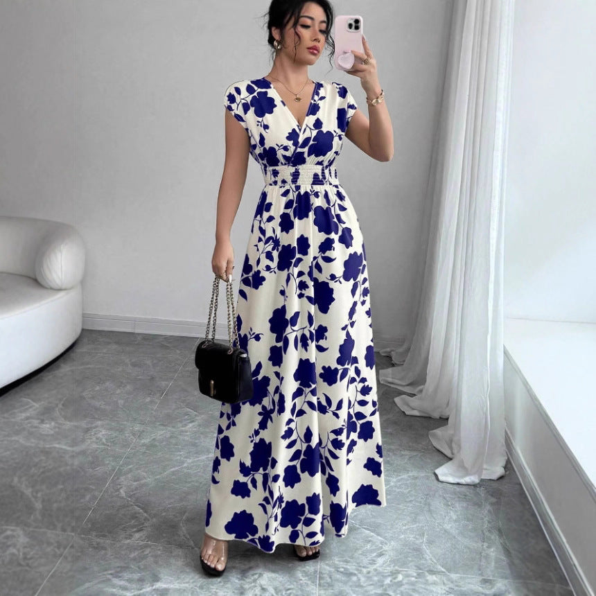 Damernas maxiklänning med blommönster Eva Jonsson-Eva Jonsson