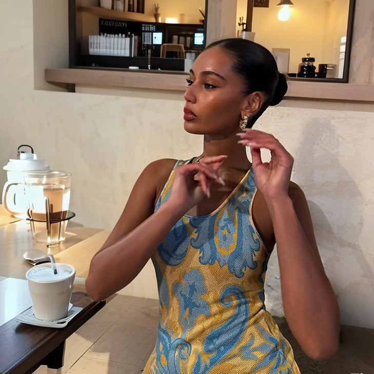 Damernas maxiklänning med eleganta fransar-design Mirla-Eva Jonsson