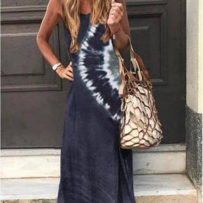 Damernas maxiklänning med modern tie-dye design och avslappnad passform Mirla-Eva Jonsson