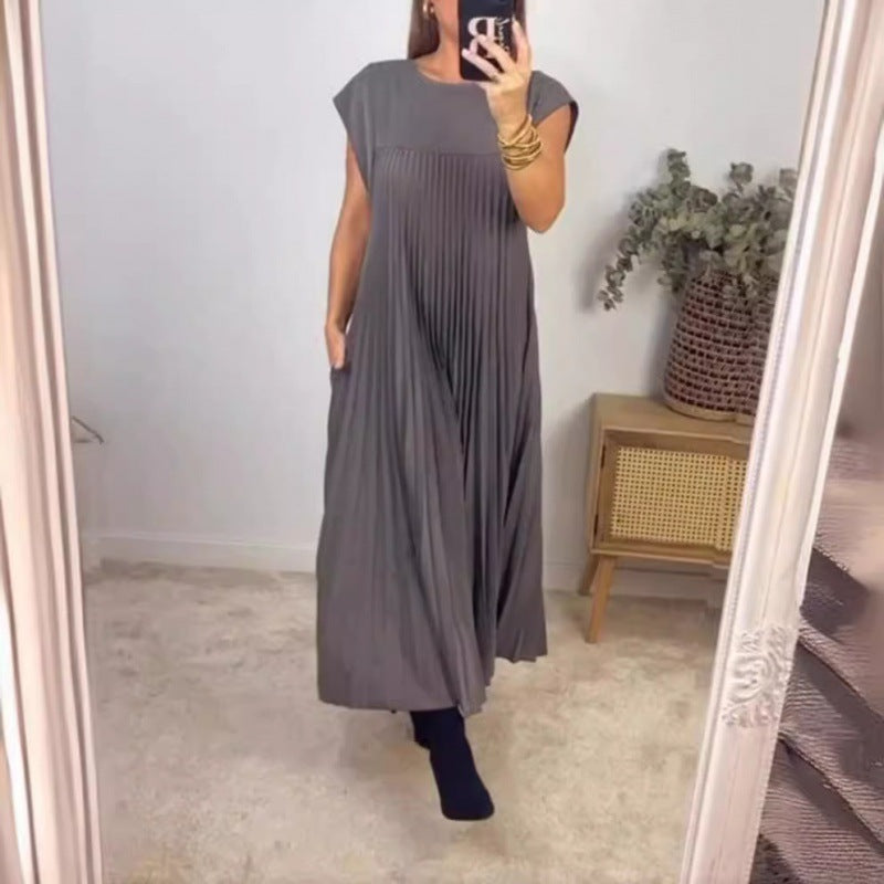 Damernas maxiklänning med plisserad design Eva Jonsson-Eva Jonsson