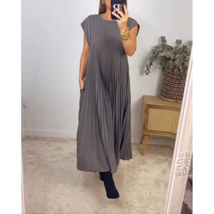 Damernas maxiklänning med plisserad design Eva Jonsson-Eva Jonsson
