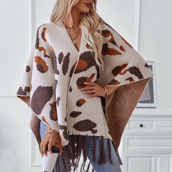 Damernas mjuka scarf med fransigt mönster Mirla-Eva Jonsson