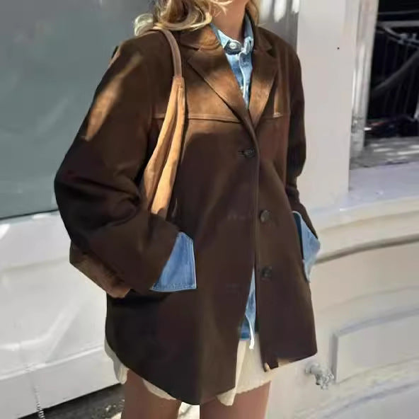 Damernas mockajacka i vintage-stil med fickor Mirla-Eva Jonsson