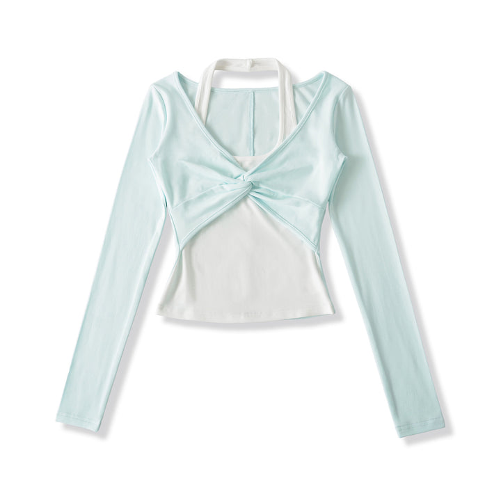 Damernas moda långärmad topp med elegant knytdetalj Eva Jonsson-Eva Jonsson