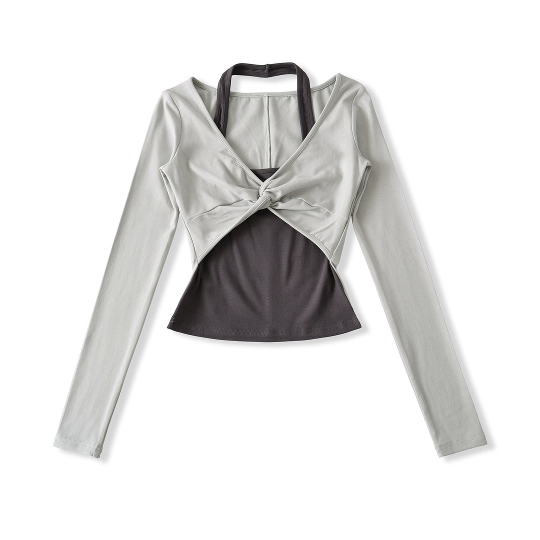 Damernas moda långärmad topp med elegant knytdetalj Eva Jonsson-Eva Jonsson