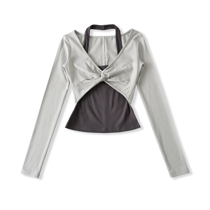 Damernas moda långärmad topp med elegant knytdetalj Eva Jonsson-Eva Jonsson