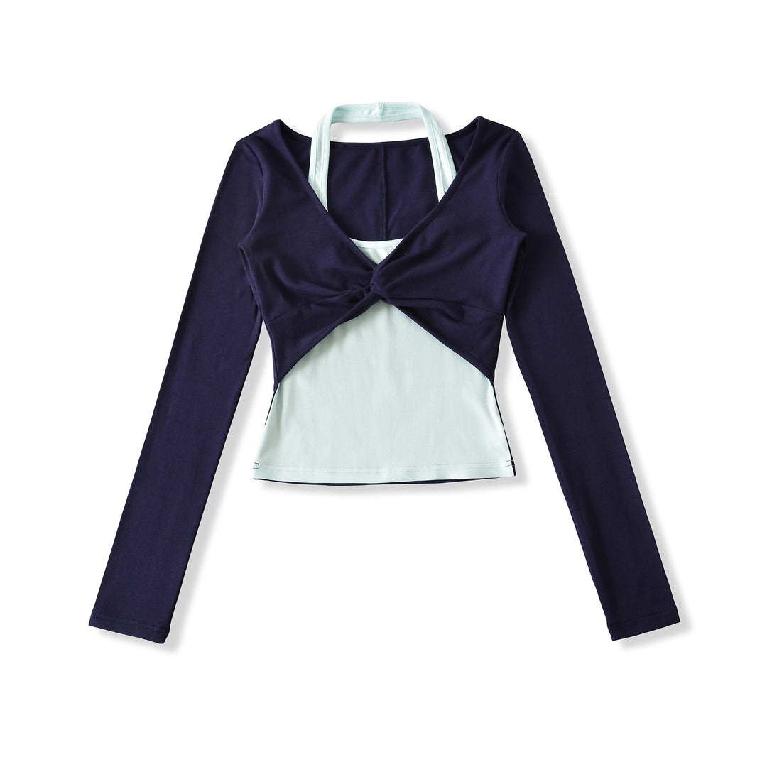 Damernas moda långärmad topp med elegant knytdetalj Eva Jonsson-Eva Jonsson