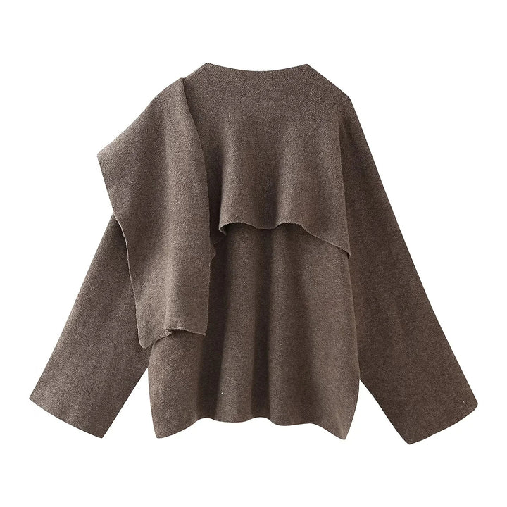 Damernas moda oversized-jacka med asymmetrisk skärning och stilig ståkrage Mirla-Eva Jonsson