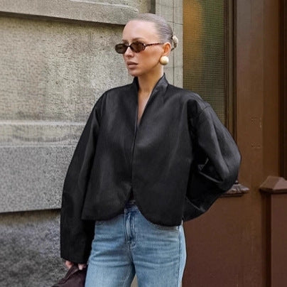 Damernas mode Cropped Jacka med voluminösa ärmar Mirla-Eva Jonsson