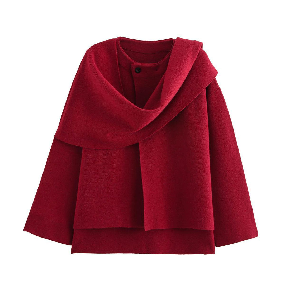 Damernas mode cape tröja i mjukt material Eva Jonsson-Eva Jonsson