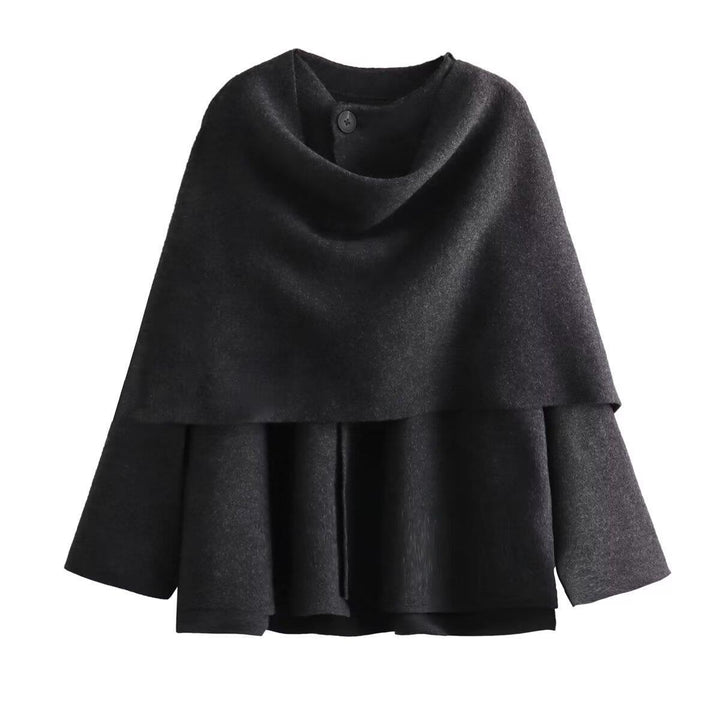 Damernas mode cape tröja i mjukt material Eva Jonsson-Eva Jonsson