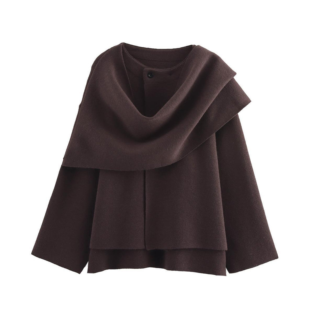 Damernas mode cape tröja i mjukt material Eva Jonsson-Eva Jonsson