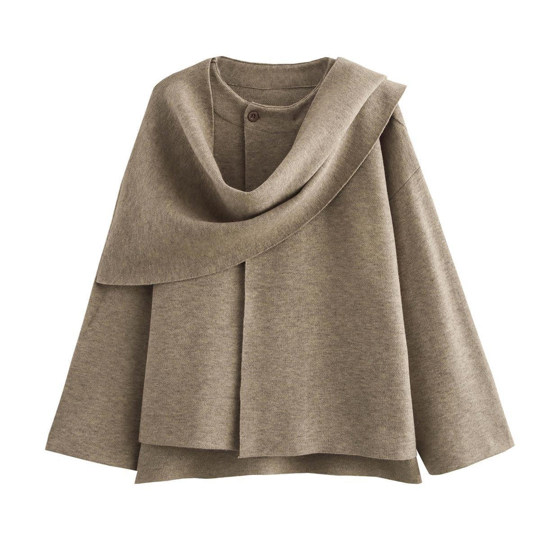 Damernas mode cape tröja i mjukt material Eva Jonsson-Eva Jonsson