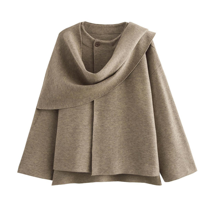 Damernas mode cape tröja i mjukt material Eva Jonsson-Eva Jonsson