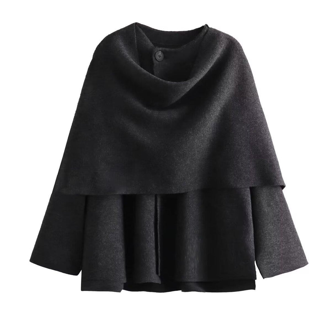 Damernas mode cape tröja i mjukt material Eva Jonsson-Eva Jonsson