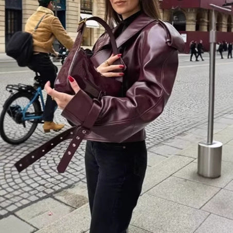 Damernas mode konstläderjacka Mirla-Eva Jonsson