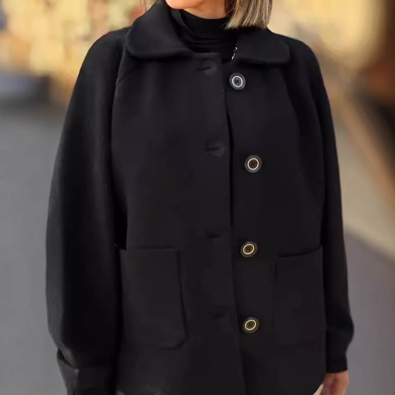 Damernas mode- och varma ulljacka med praktiska fickor Mirla-Eva Jonsson