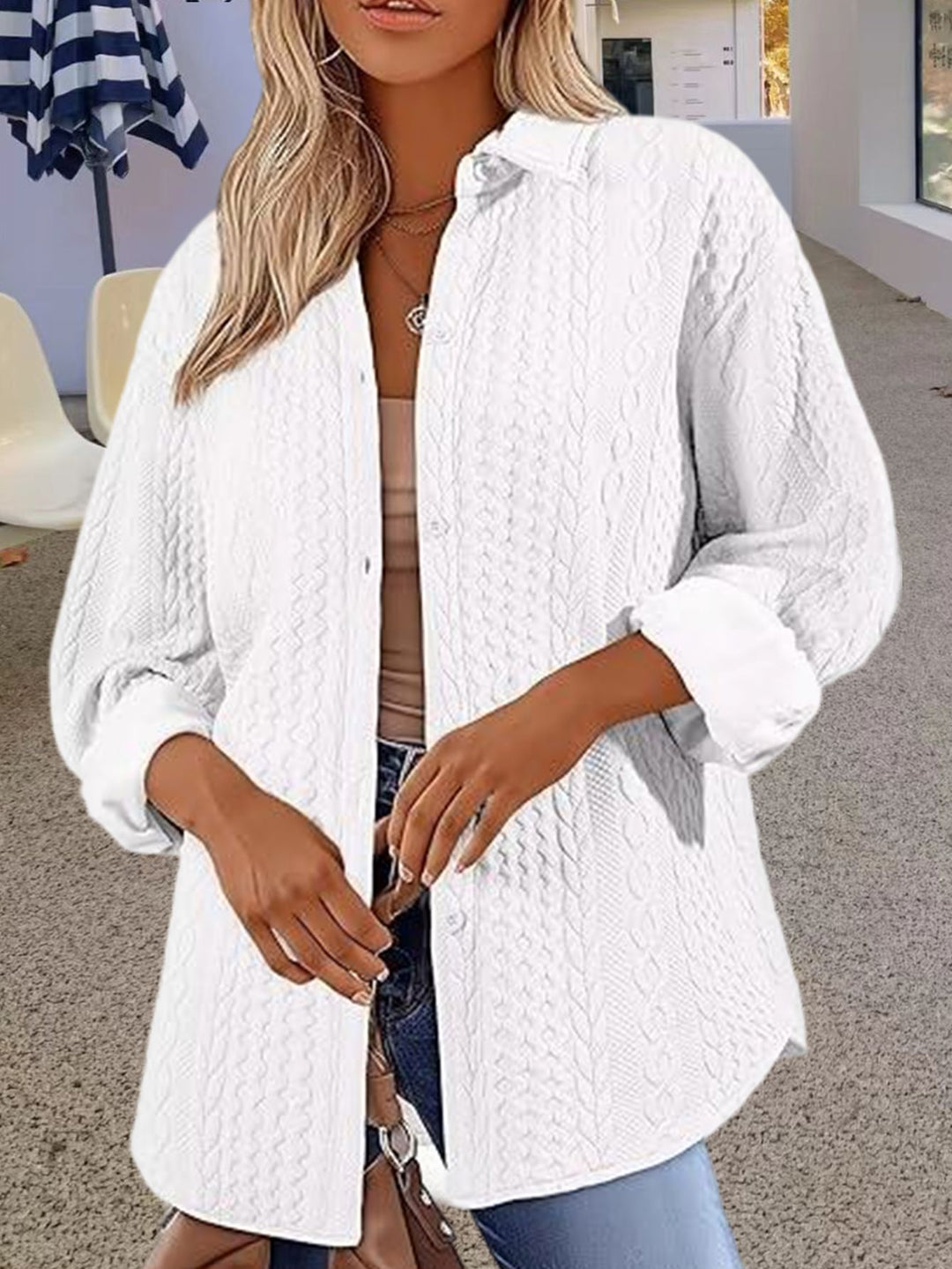 Damernas mode stickad blus Mirla-Eva Jonsson