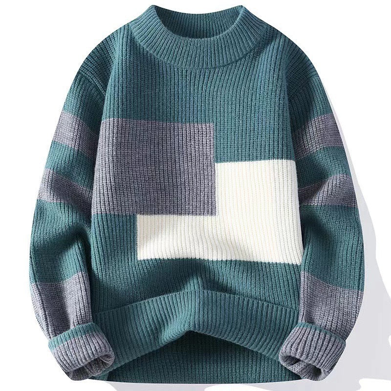 Damernas mode stickad tröja med geometriskt mönster Eva Jonsson-Eva Jonsson