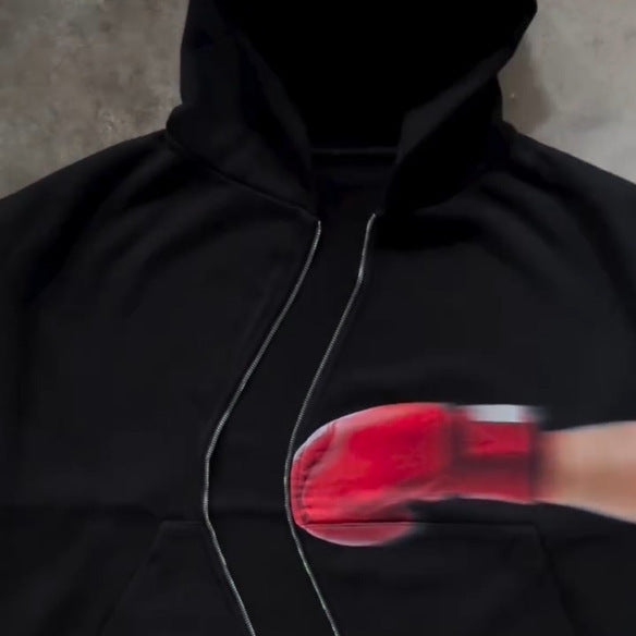 Damernas moderiktiga hoodie med unik grafisk tryck Eva Jonsson-Eva Jonsson