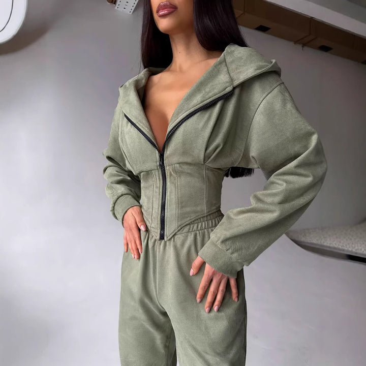 Damernas moderiktiga jumpsuit med elegant dragkedja Mirla-Eva Jonsson