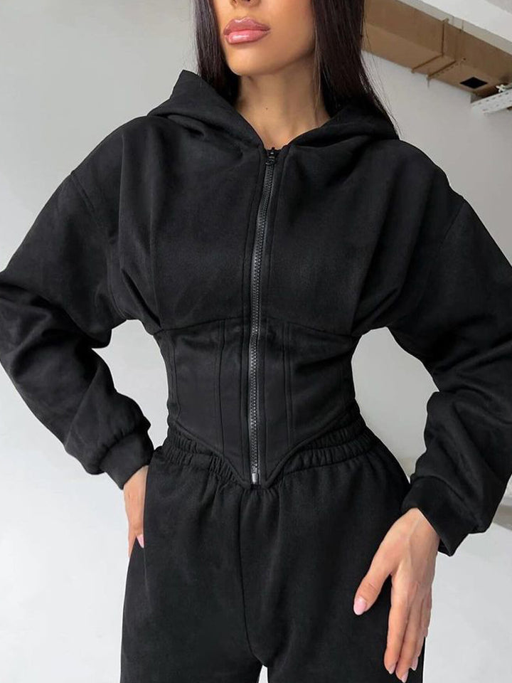 Damernas moderiktiga jumpsuit med figursytt design och innovativ dragkedja Eva Jonsson-Eva Jonsson