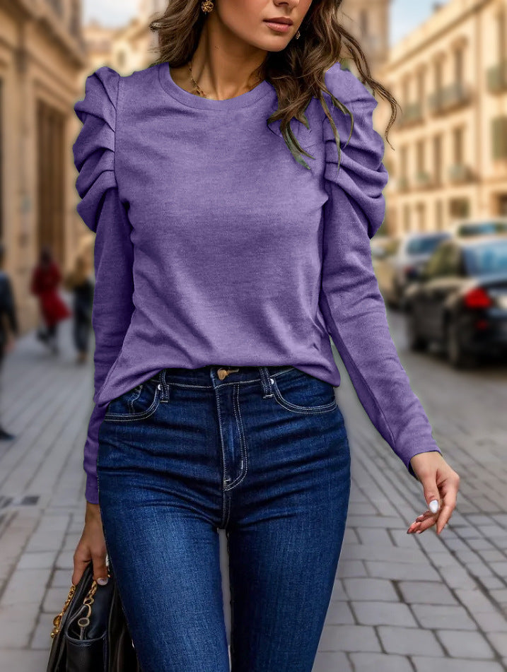 Damernas moderiktiga sweatshirt med puffärmar Mirla-Eva Jonsson