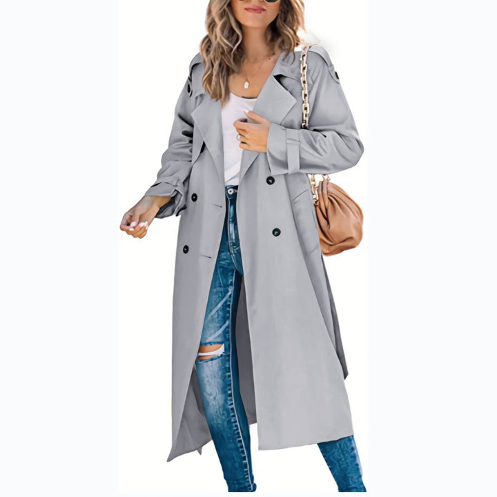 Damernas moderiktiga trenchcoat med översized passform och eleganta detaljer Mirla-Eva Jonsson