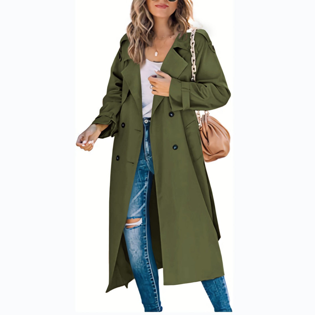 Damernas moderiktiga trenchcoat med översized passform och eleganta detaljer Mirla-Eva Jonsson