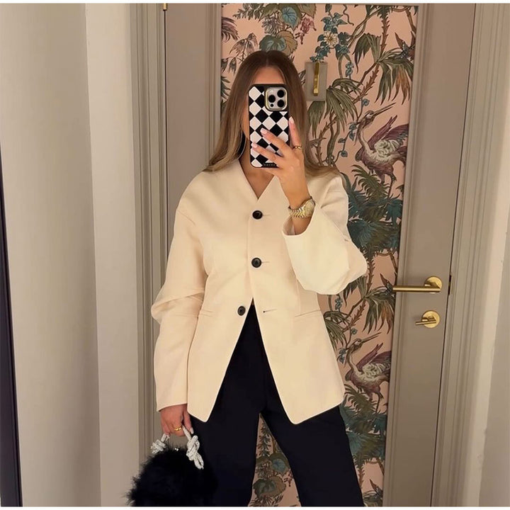 Damernas moderna blazer med voluminösa ärmar Mirla-Eva Jonsson