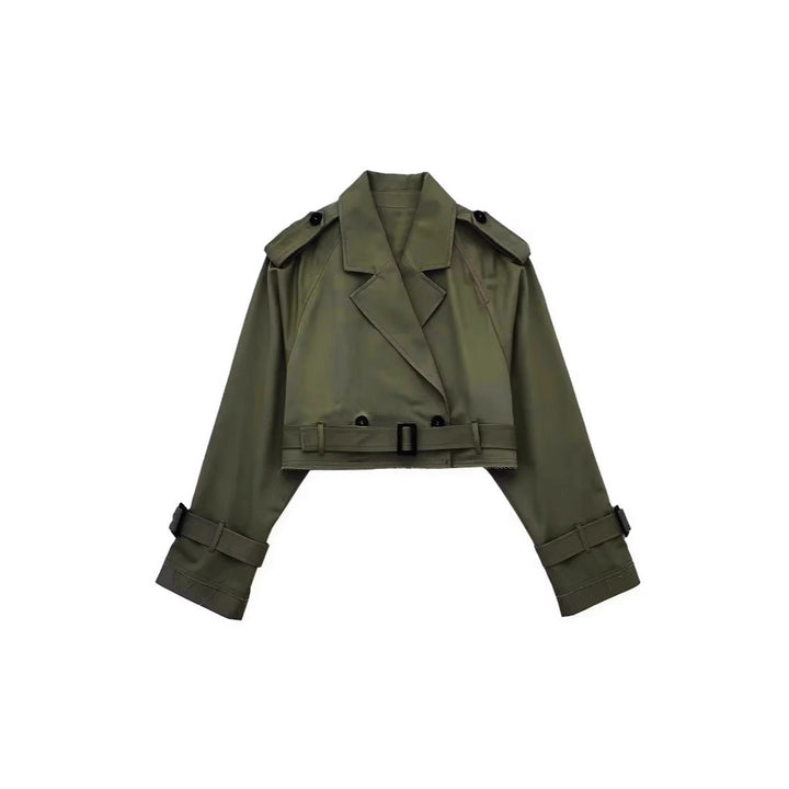 Damernas moderna cropped trenchjacka Mirla-Eva Jonsson