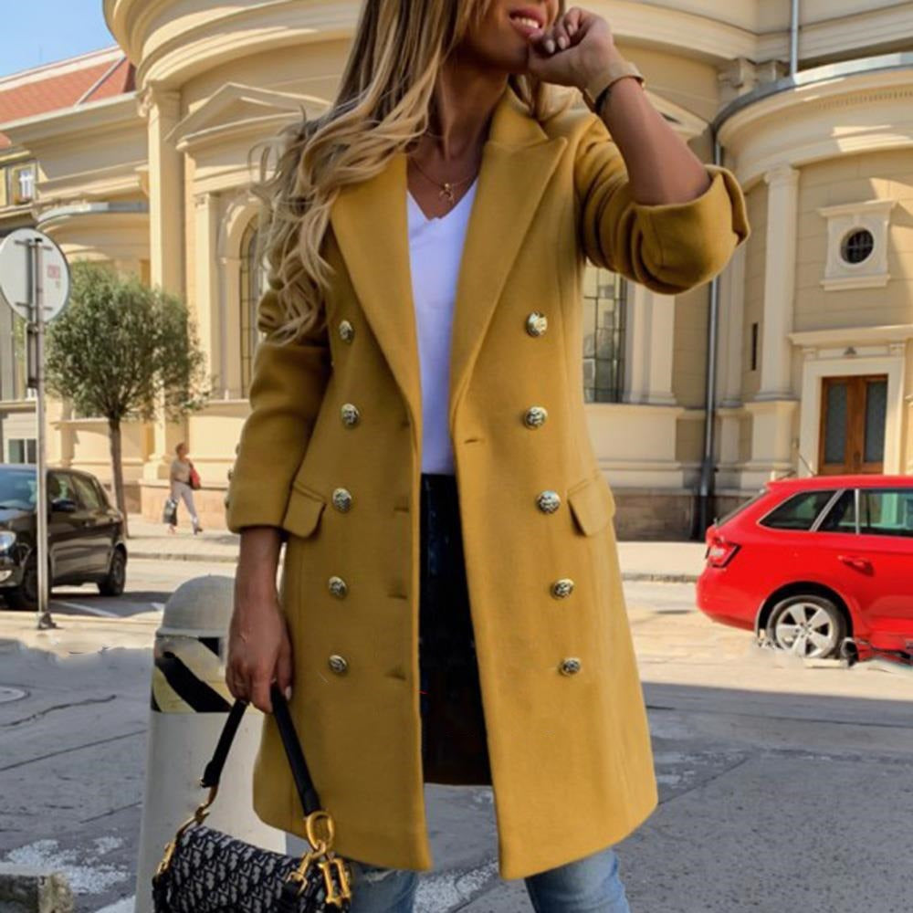 Damernas moderna dubbla blazer med eleganta knappdetaljer Eva Jonsson-Eva Jonsson