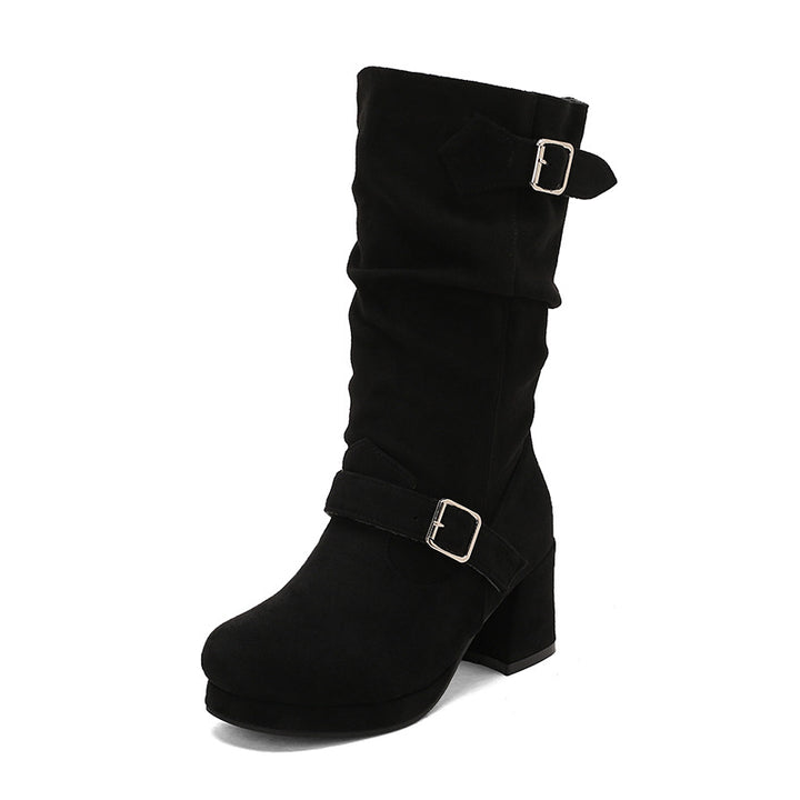 Damernas moderna stövlar med raffinerad bältesdetalj Eva Jonsson-Eva Jonsson