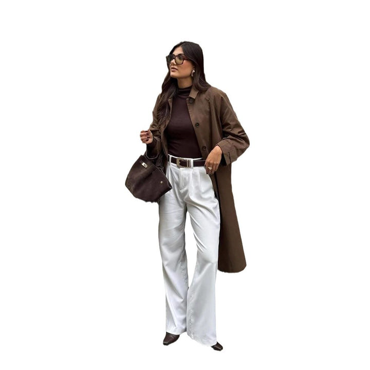 Damernas modetrenchcoat med avslappnad passform och bälte Mirla-Eva Jonsson