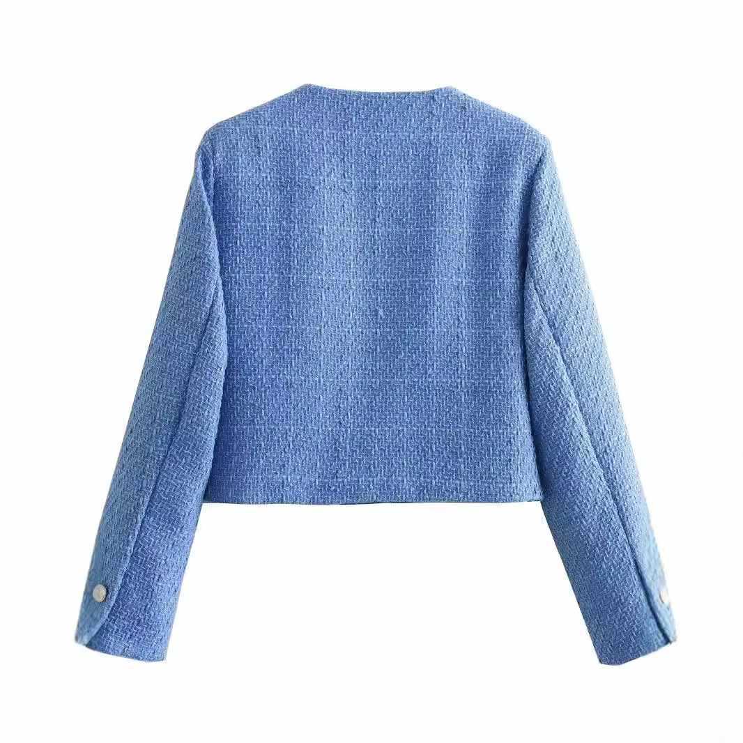 Damernas modetrend Tweedjacka med guldknappar och praktiska fickor Mirla-Eva Jonsson