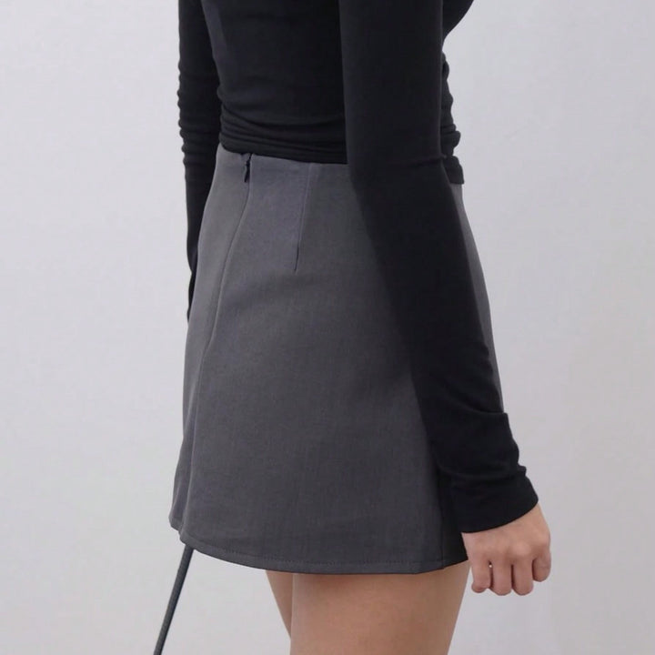 Damernas modetrend mini kjol med elegant knapplist Eva Jonsson-Eva Jonsson
