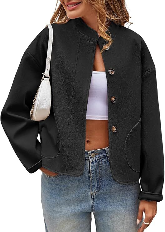 Damernas modetrend oversized jacka med knappar och sidofickor Mirla-Eva Jonsson